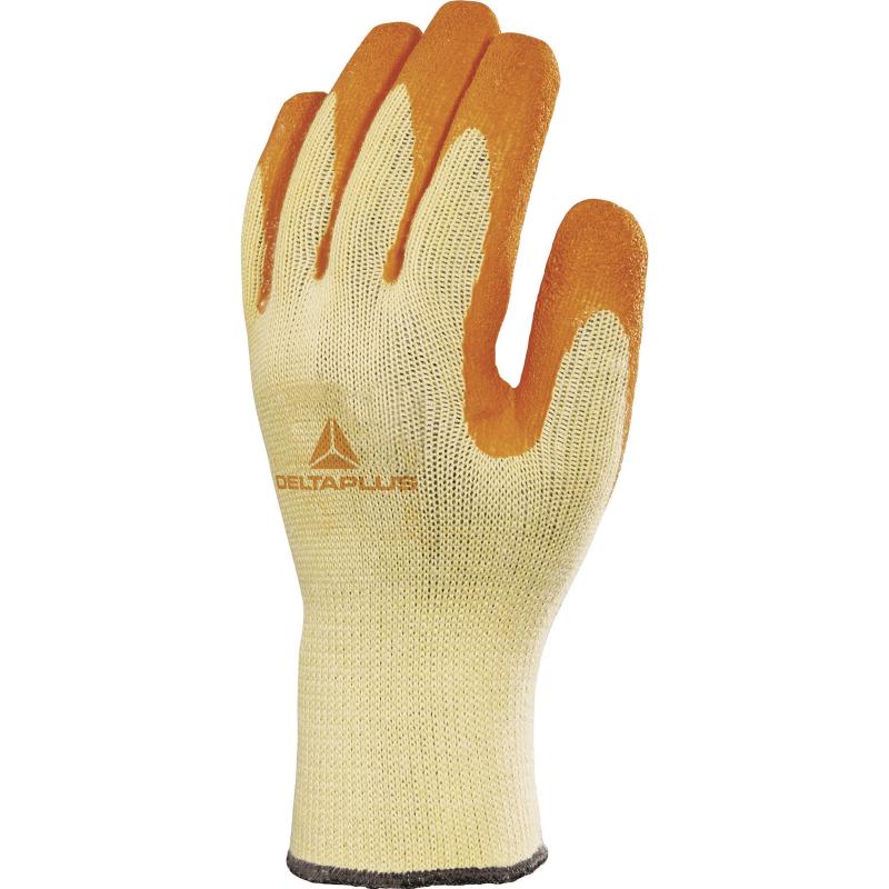 Delta Plus VE730 knitted glove with rough coated latex palm EN388 2142X