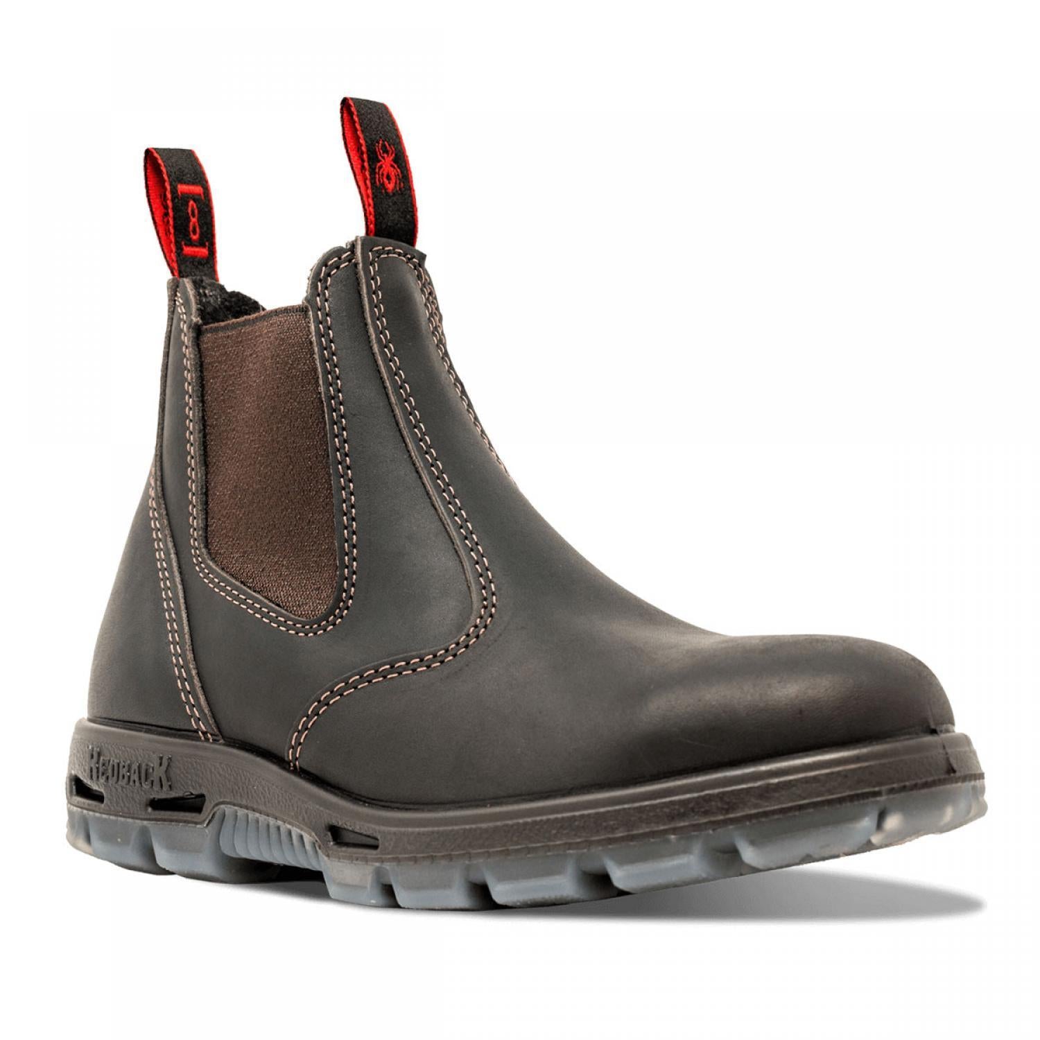 REDBACK USBOK S1 stout brown leather steel toe-cap safety dealer work boot