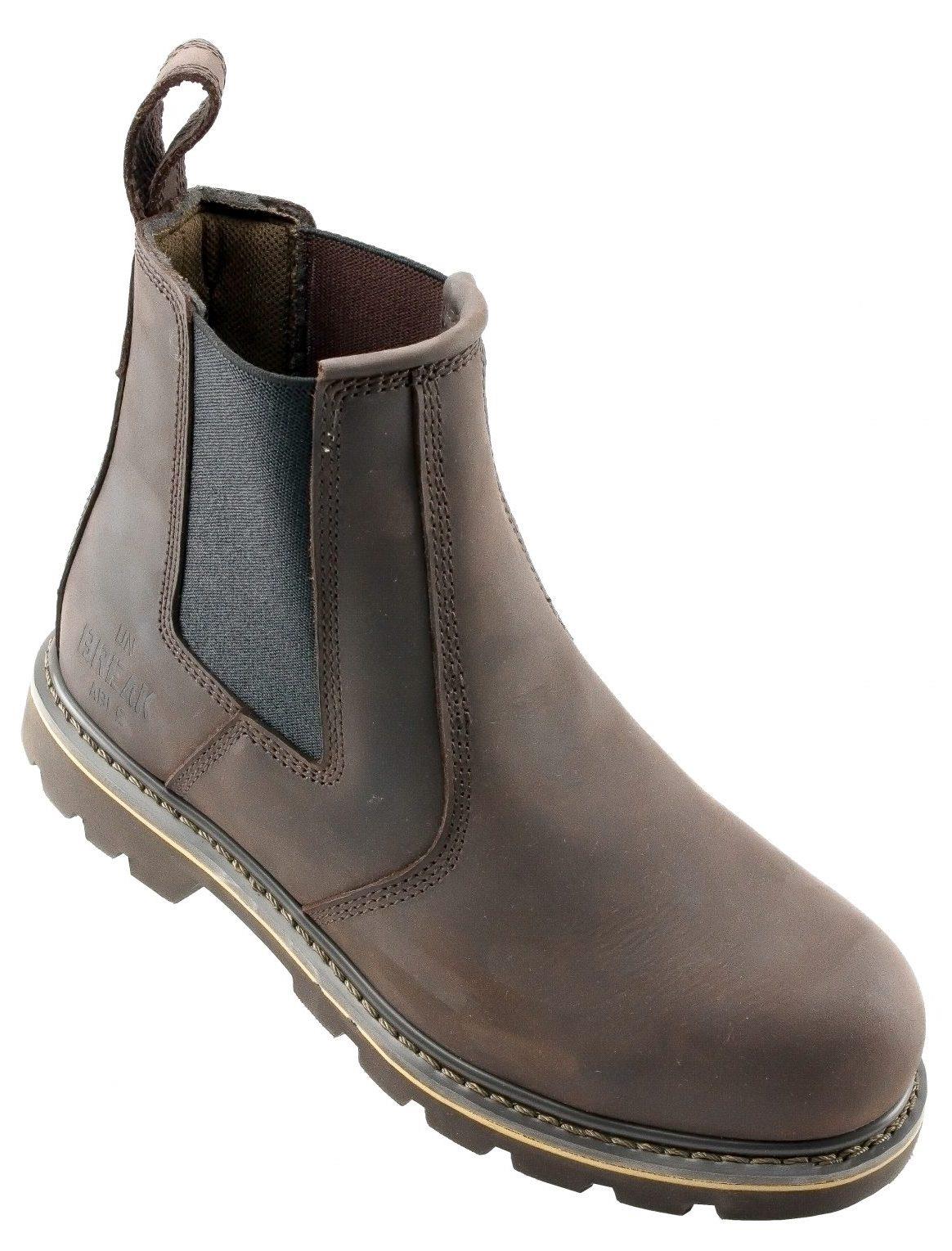 Unbreakable Highland SBP steel toe/midsole brown leather safety dealer boot #U115