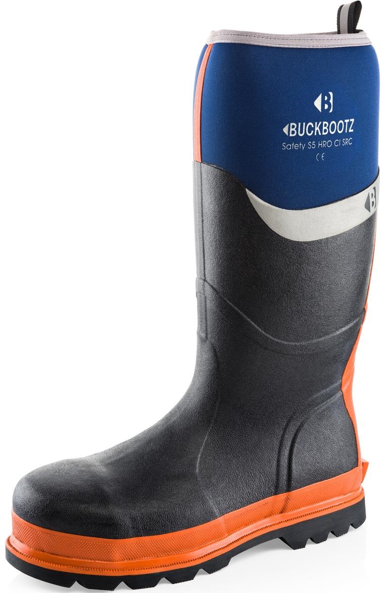 Buckbootz S5 blue steel toe/midsole waterproof safety wellington work boot #BBZ6000