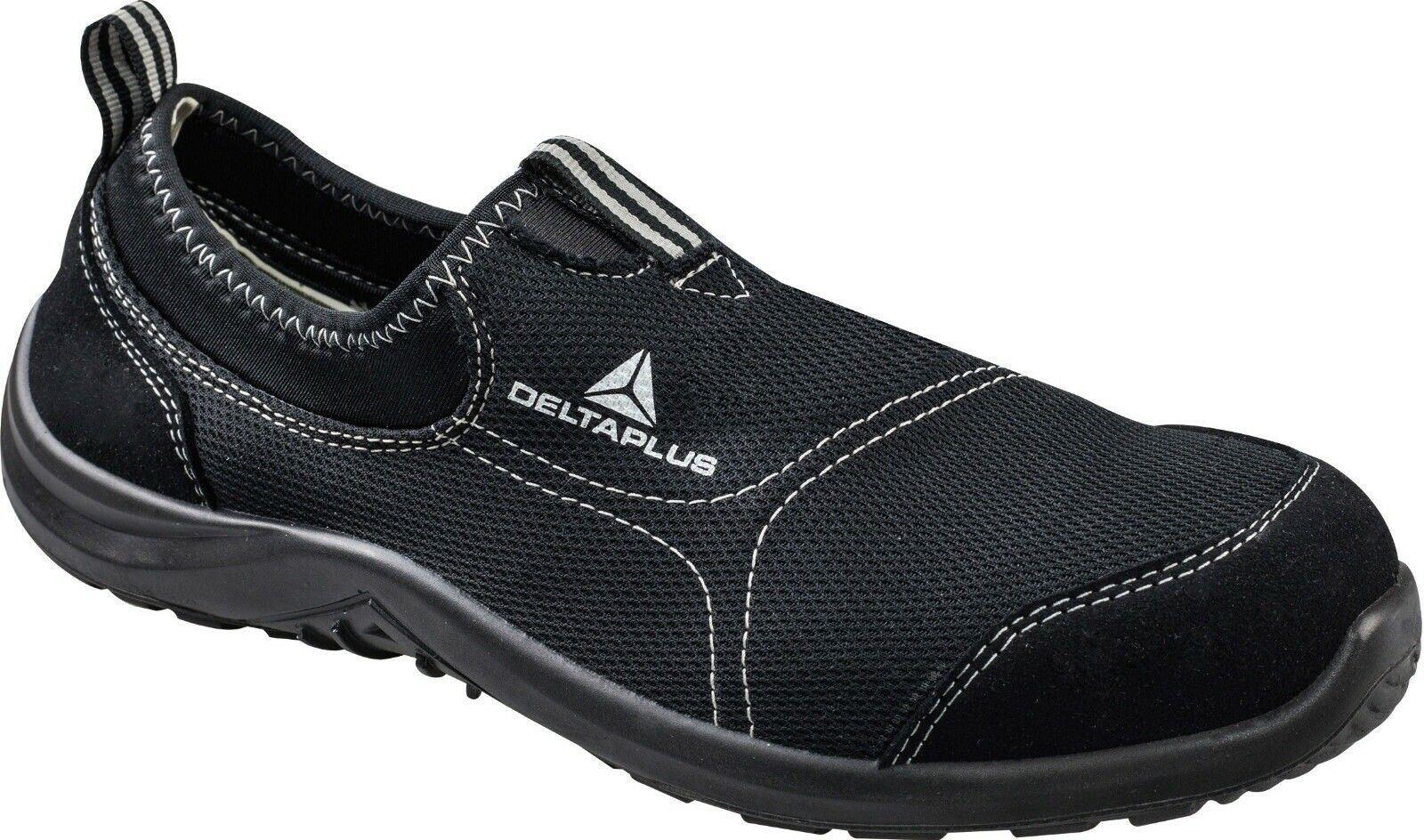 Delta Plus MIAMI S1P grey/navy slip-on steel toe trainer clog shoe with midsole