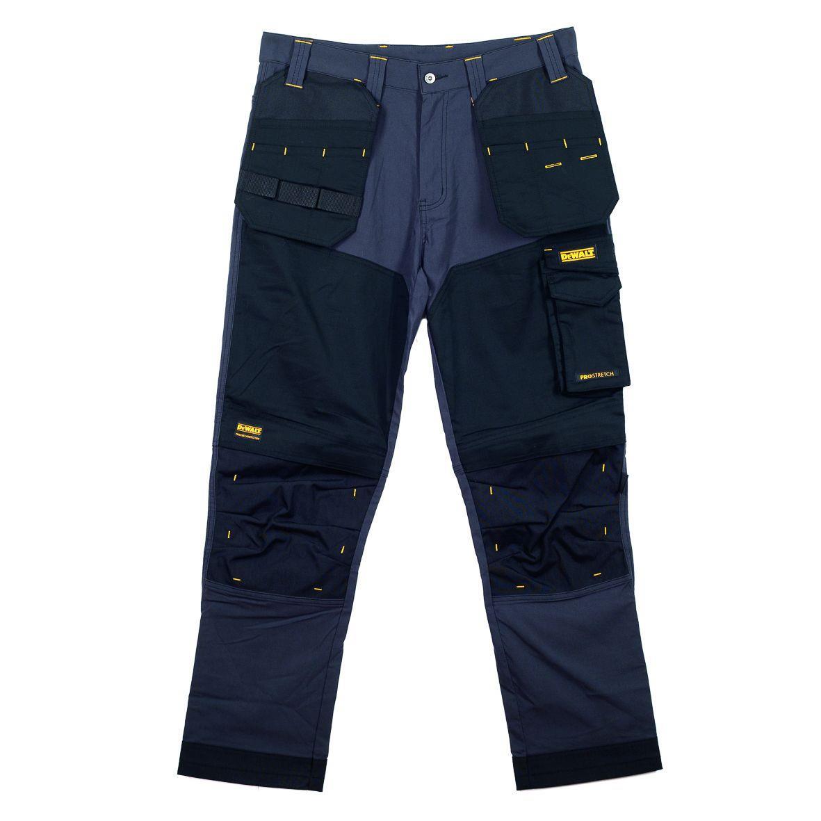 DeWalt Memphis grey/black twin holster knee pad pockets regular fit work trousers