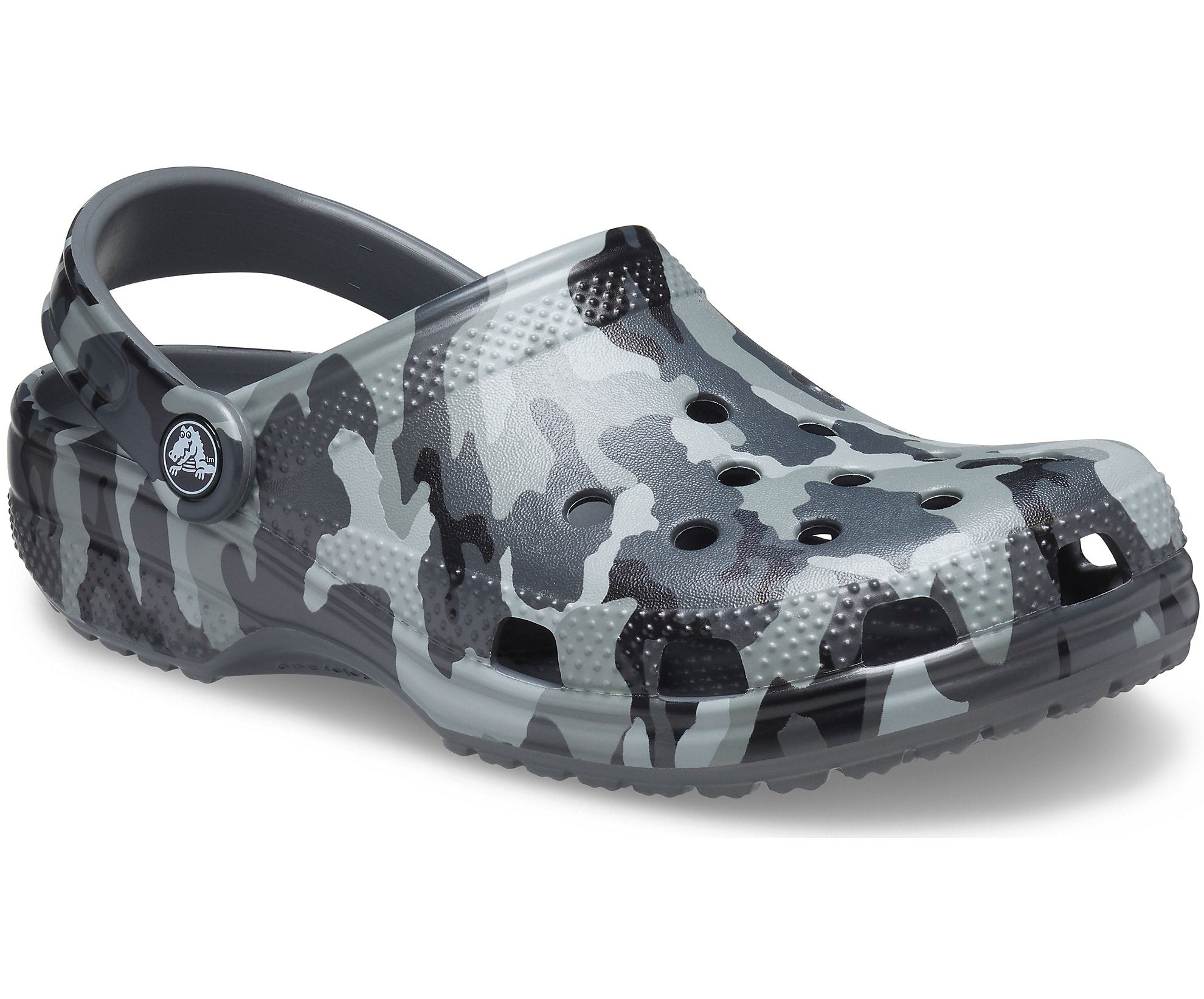 Crocs Seasonal Camo Classic grey/multi camouflage mule men's sandal clog #206454