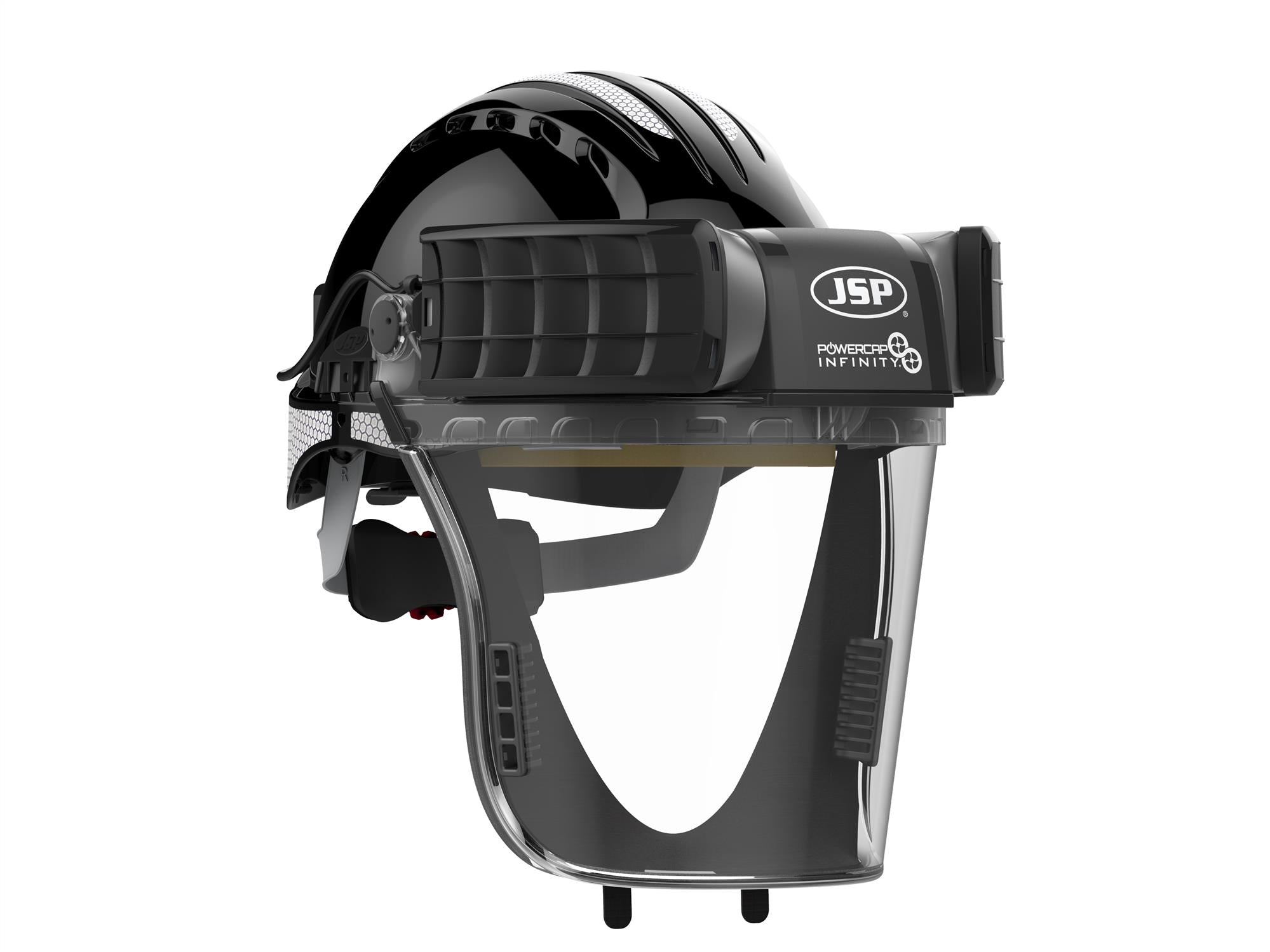 JSP Powercap® Infinity® PAPR black helmet powered respirator complete unit