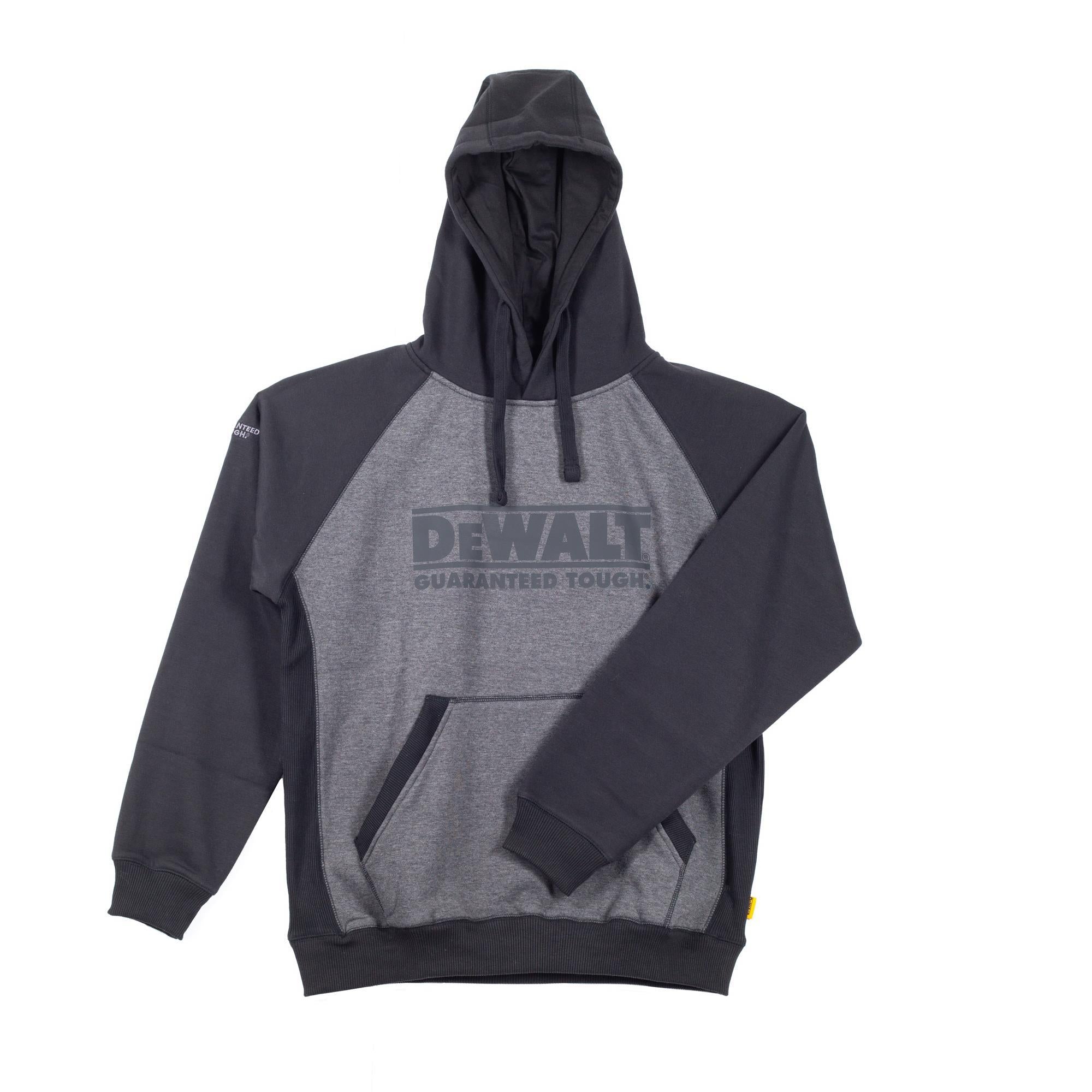 DeWalt Stratford grey/black polycotton hooded hoodie sweatshirt jumper
