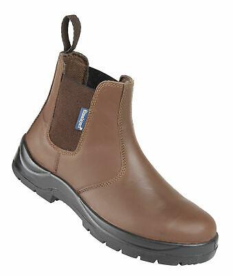 HIMALAYAN 161 S1P brown leather safety dealer boot with midsole size 6-12