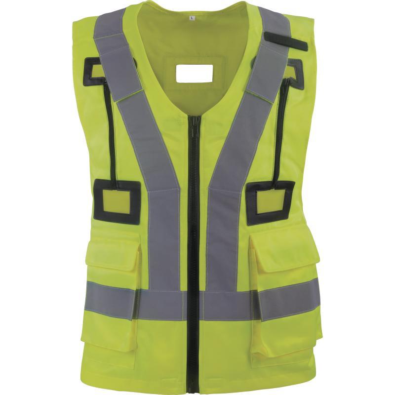 Delta Plus hi-viz yellow waistcoat for use with safety harness #HARVISGI