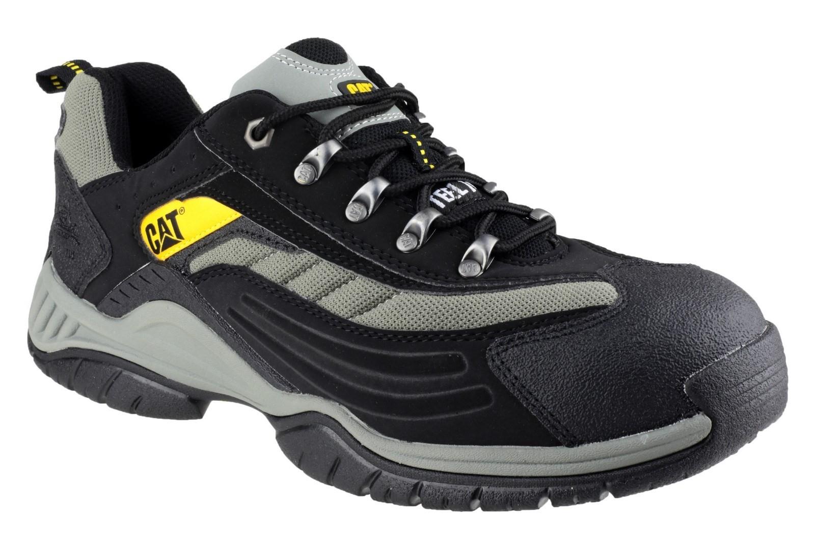 Caterpillar Moor SB black leather/mesh unisex steel toe safety trainer shoe