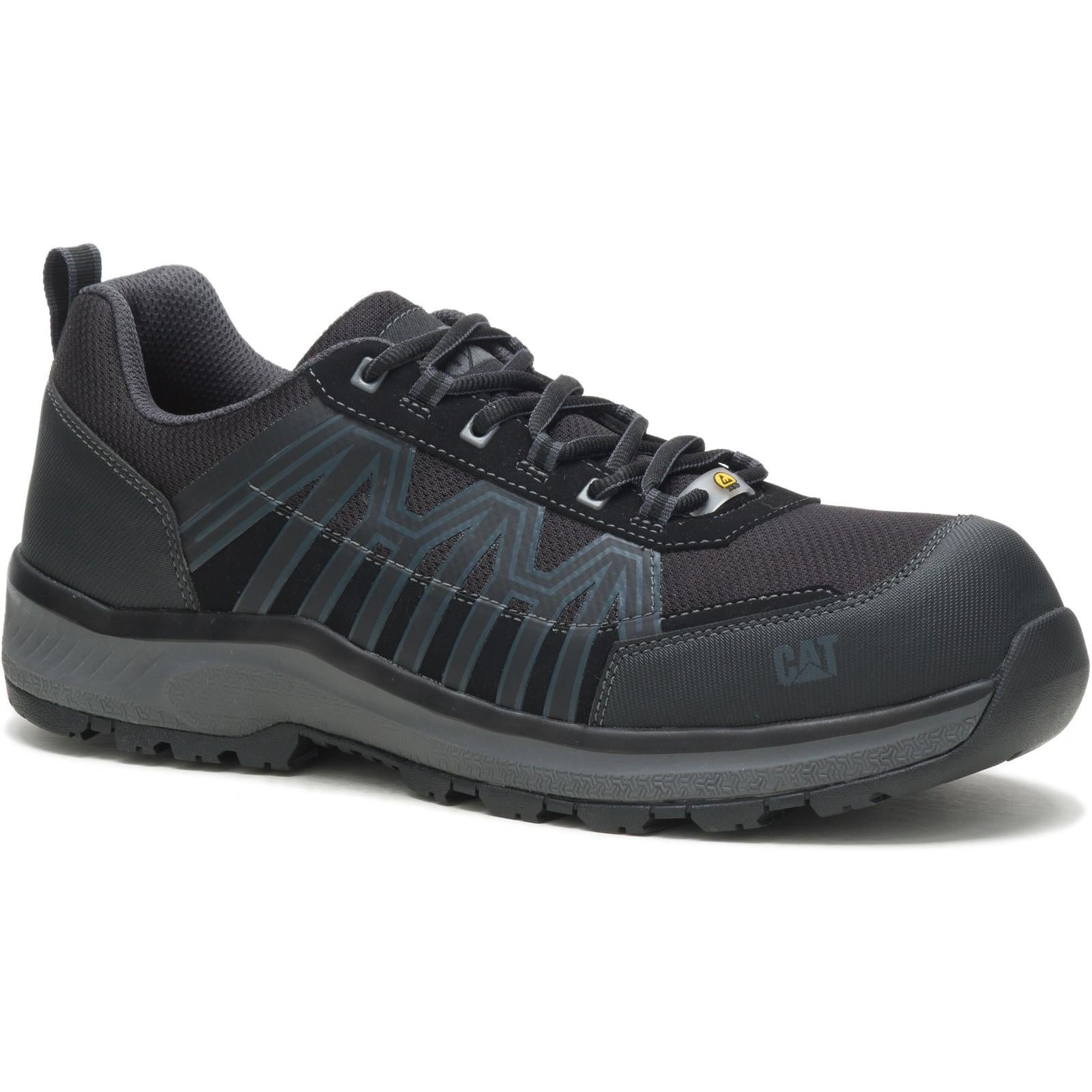 Caterpillar CAT Charge S3 black composite toe/midsole work safety trainers shoes