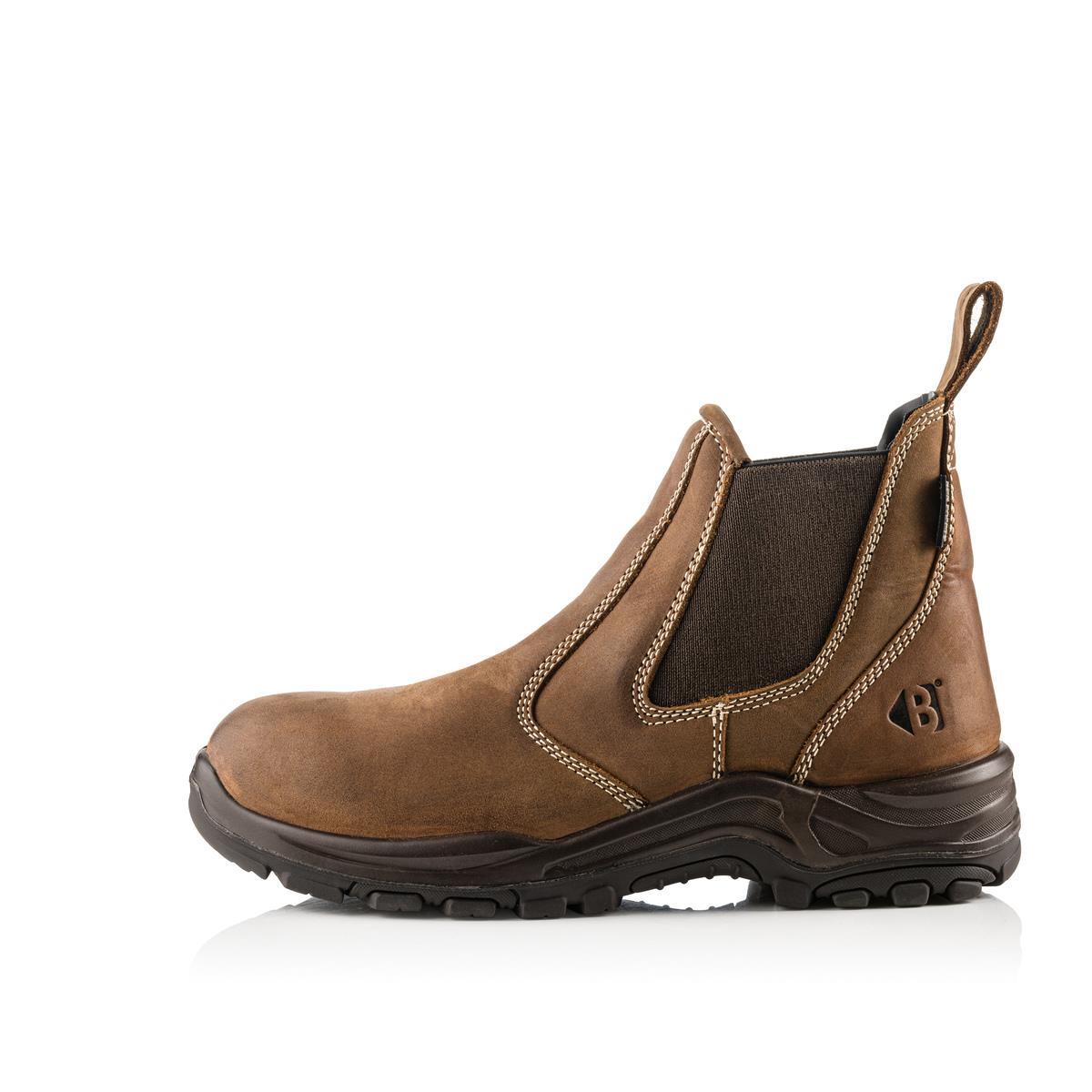 Buckbootz Dealerz brown leather lightweight waterproof non-safety dealer boot