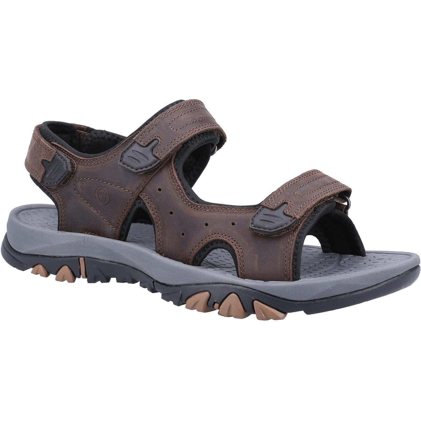 Cotswold Lansdown brown summer touch fastening adjustable walking hiking sandals
