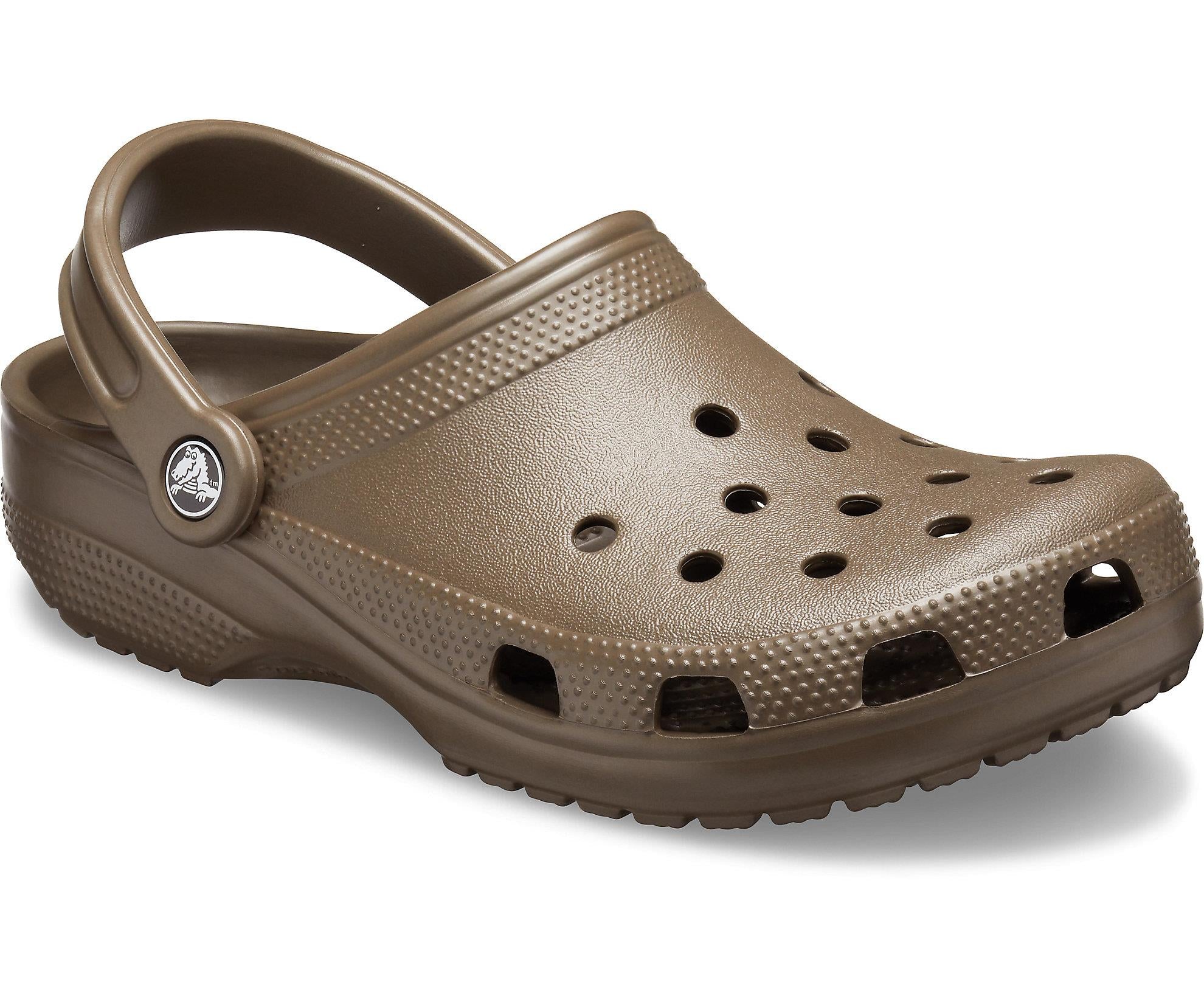 Crocs Classic chocolate brown ventilated Croslite mule unisex sandal clog #10001