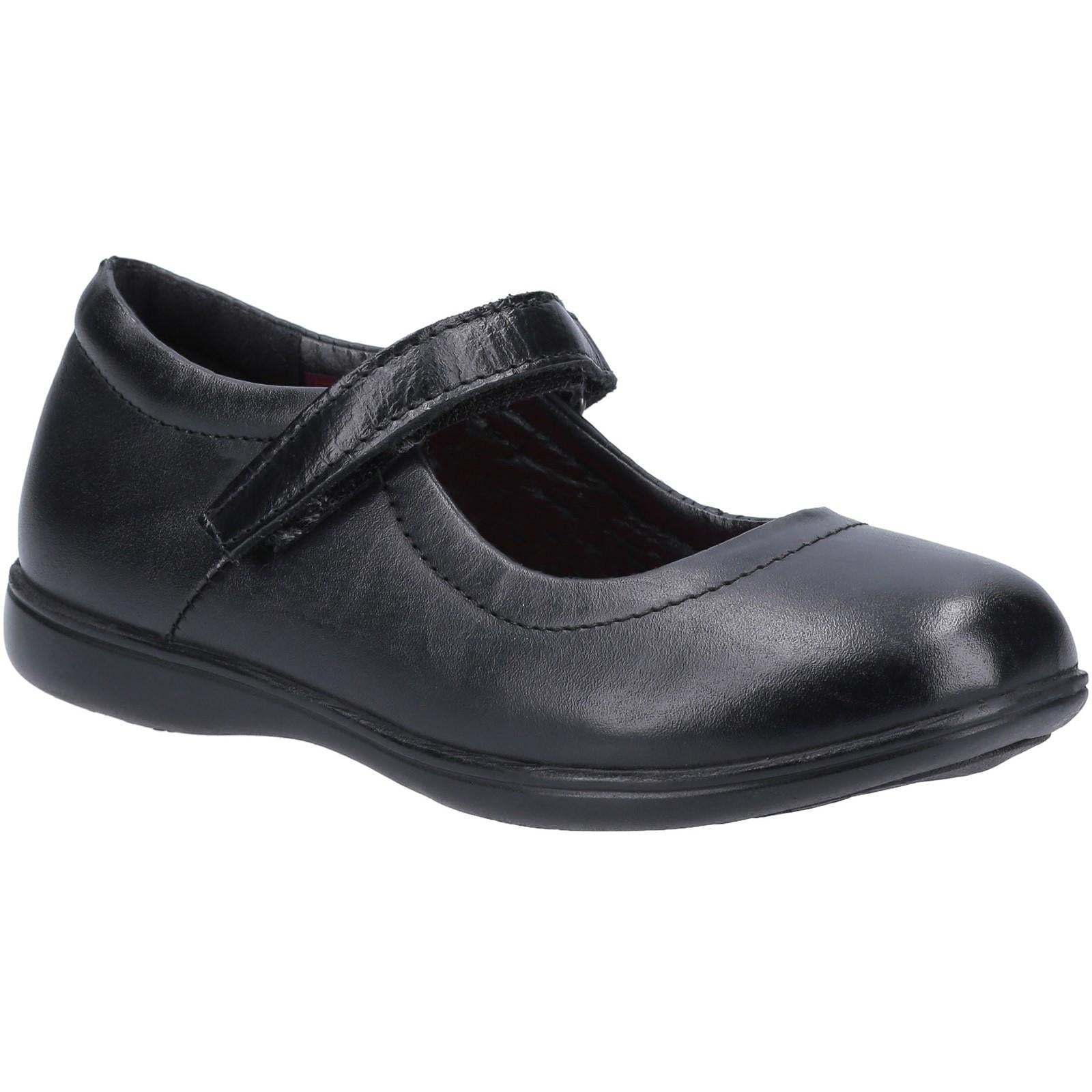 MIRAK Lucie junior black leather touch fasten Mary Jane formal school shoe