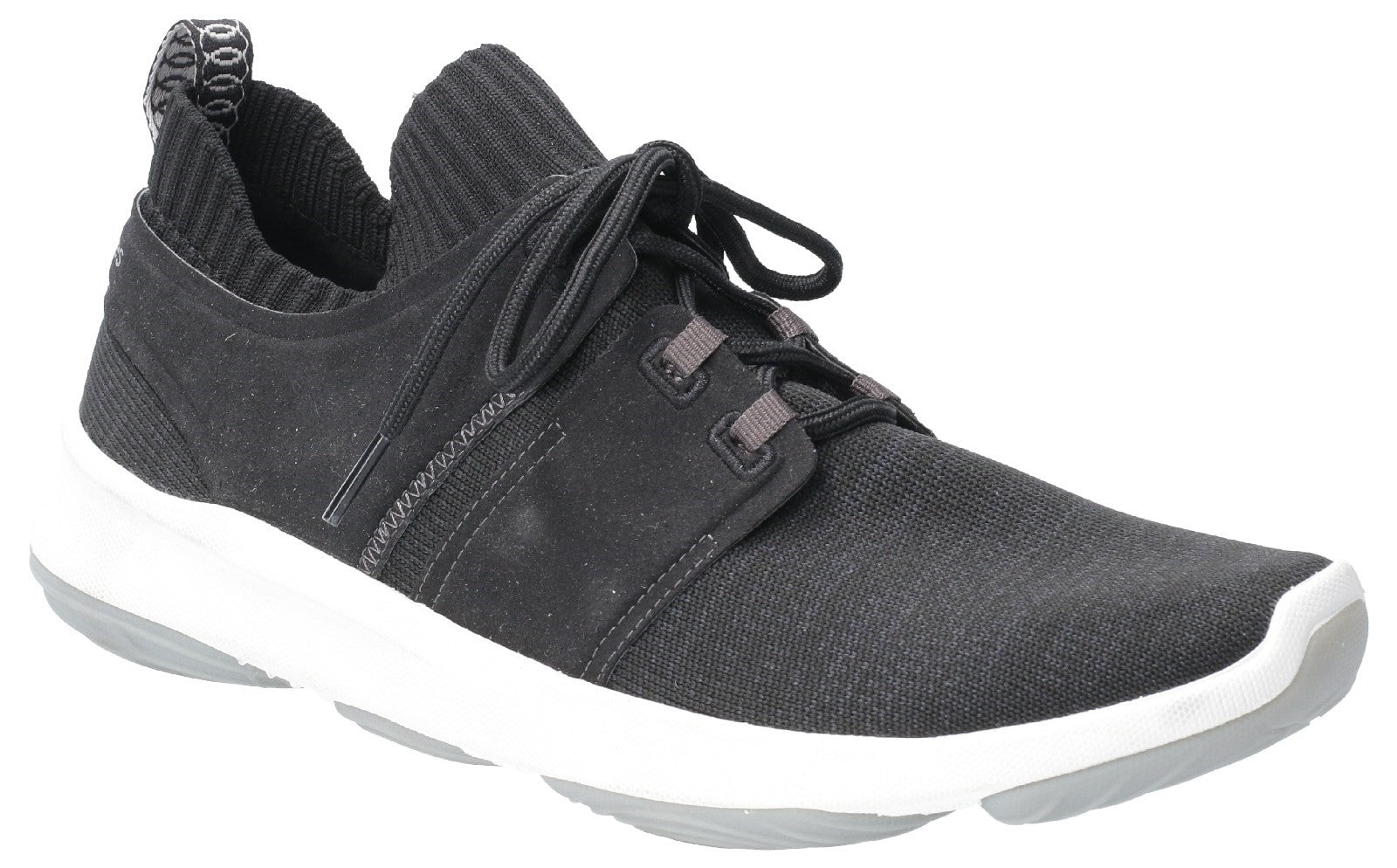 Hush Puppies World BounceMax black men's lace up trainer