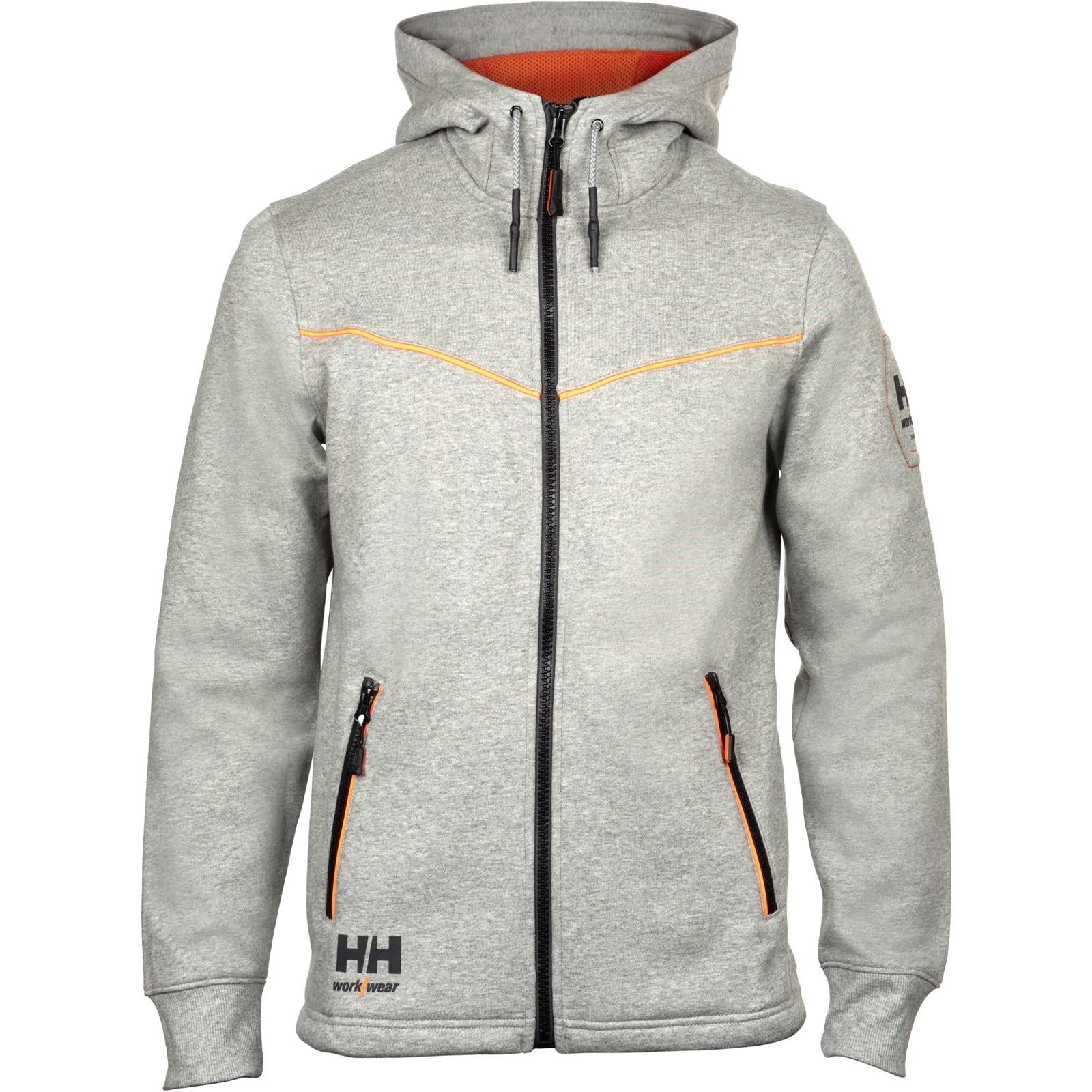 Helly Hansen Chelsea Evolution grey zip-front mesh lined hoodie #79197