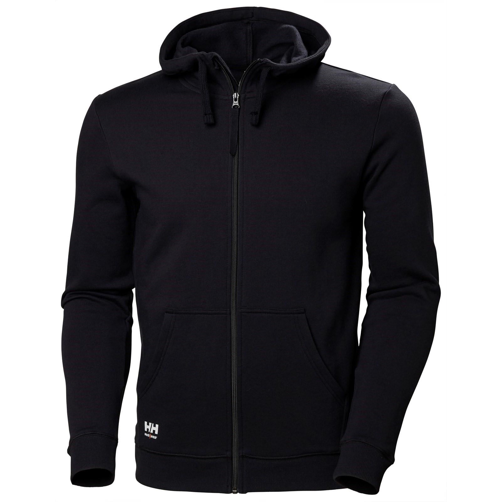 Helly Hansen Manchester black cotton zip-front hoodie  #79216