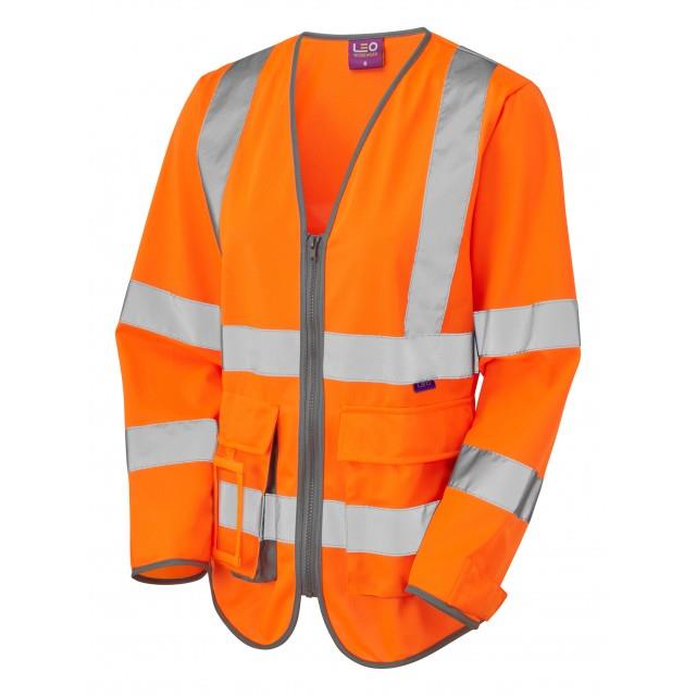 Leo Beaworthy high-visibility ISO 20471:2 superior women's sleeved waistcoat