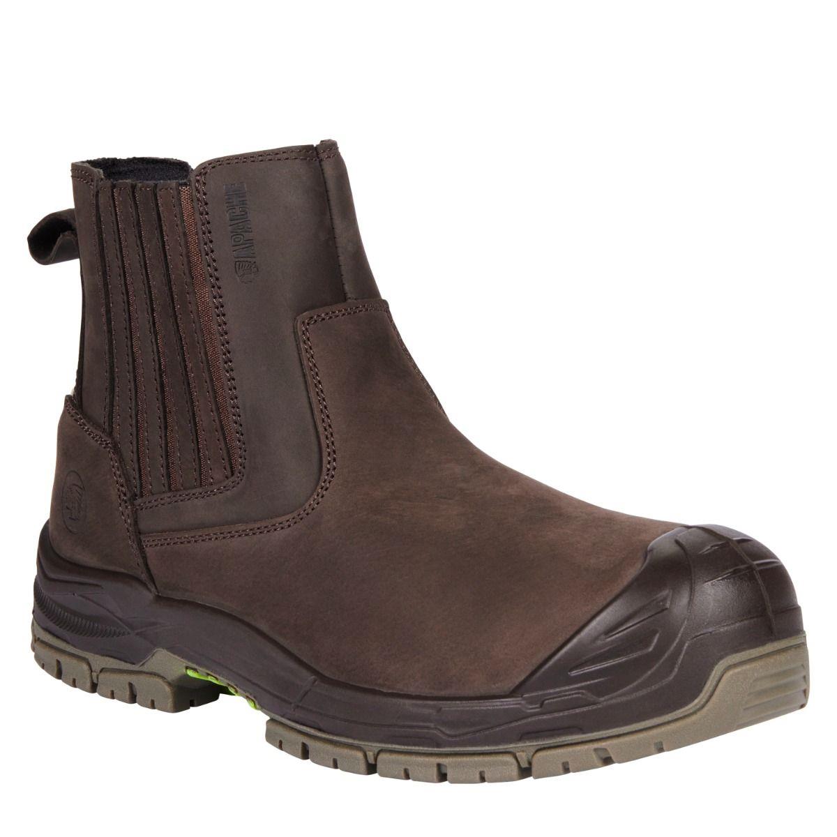 Apache Wabana S3 brown composite toe/midsole scuff cap work safety dealer boots