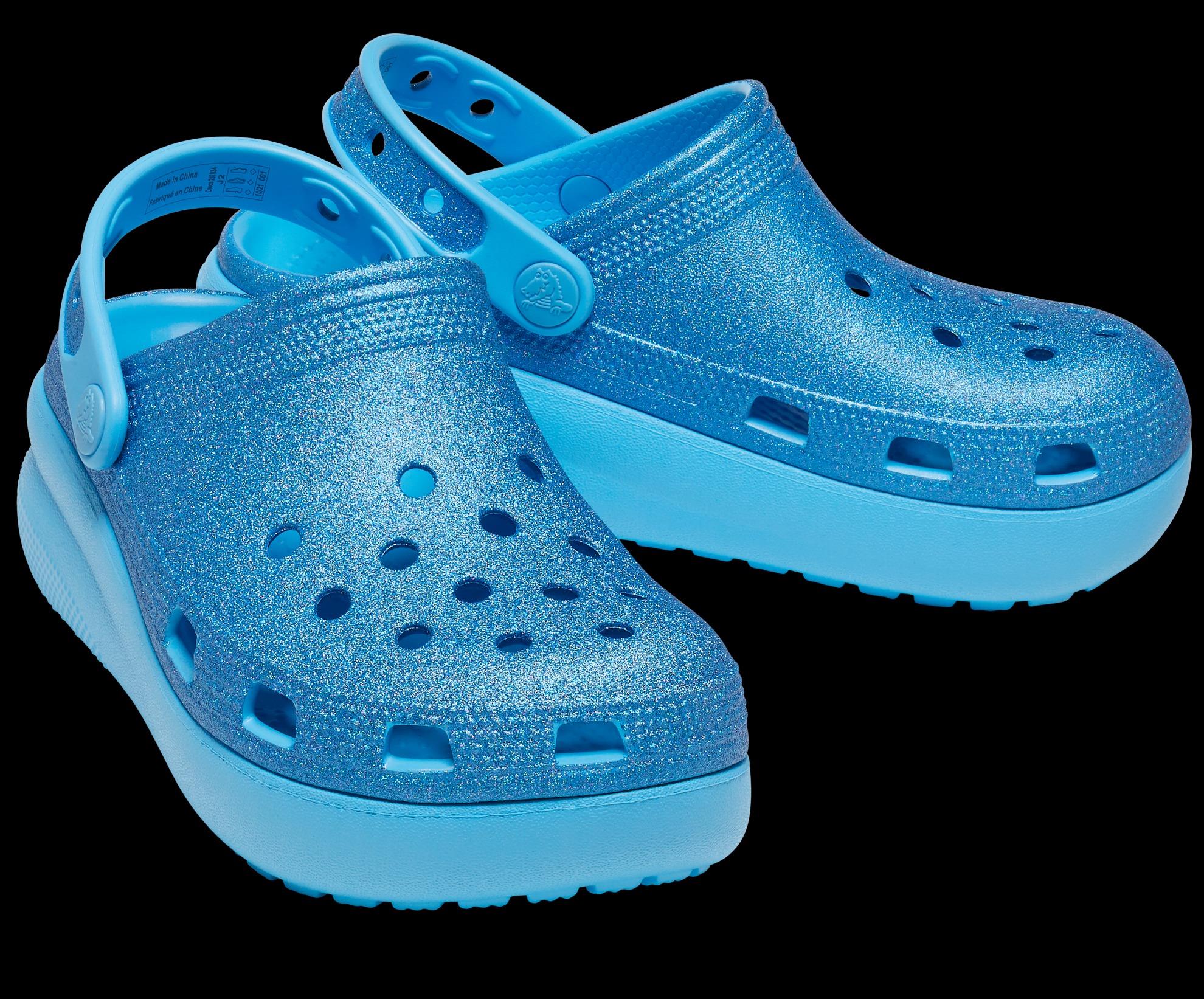 Crocs Classic Glitter Cutie kids mule sandal slip-on clog #207834