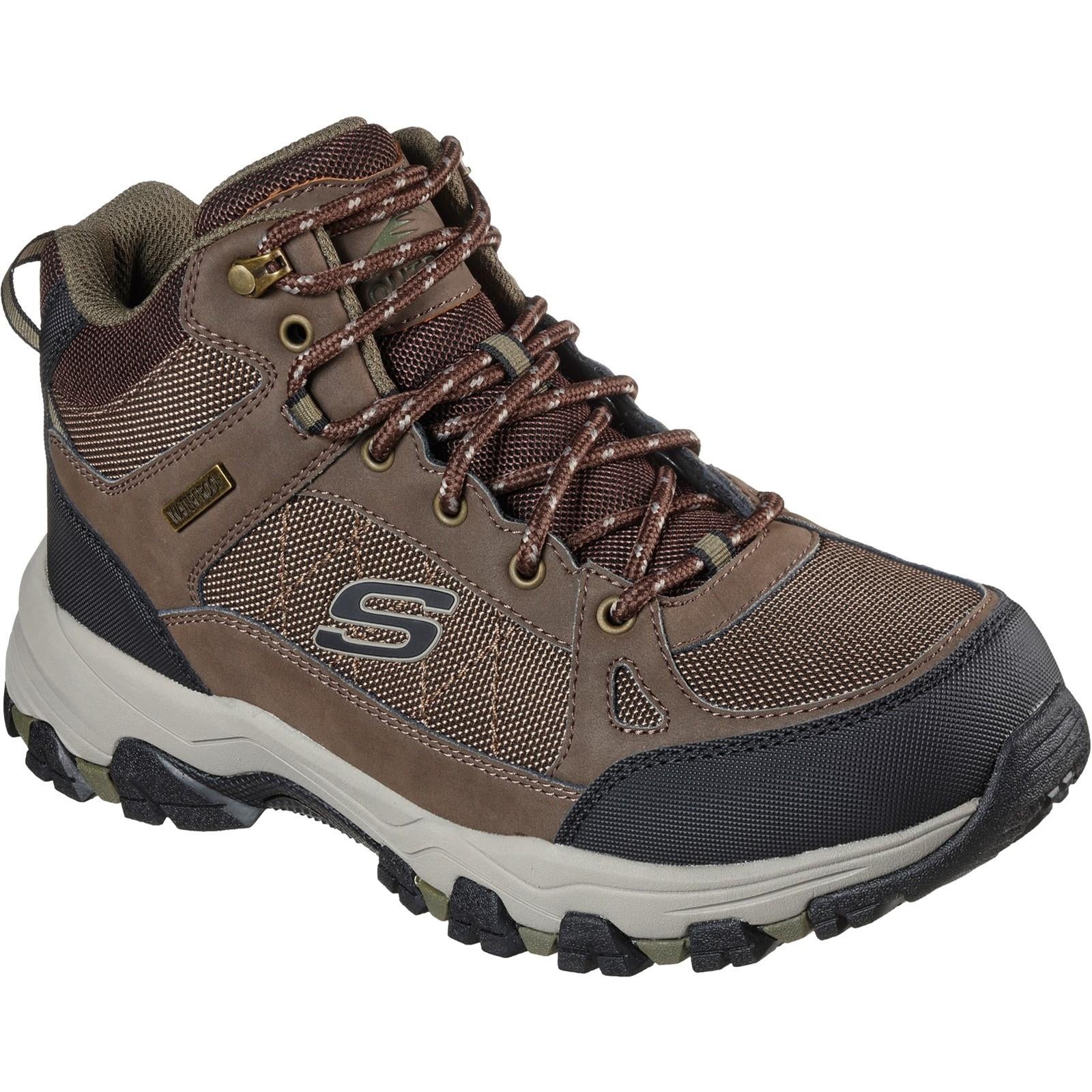 Skechers Selmen Melano men's brown waterproof walking hiking boot #SK204477