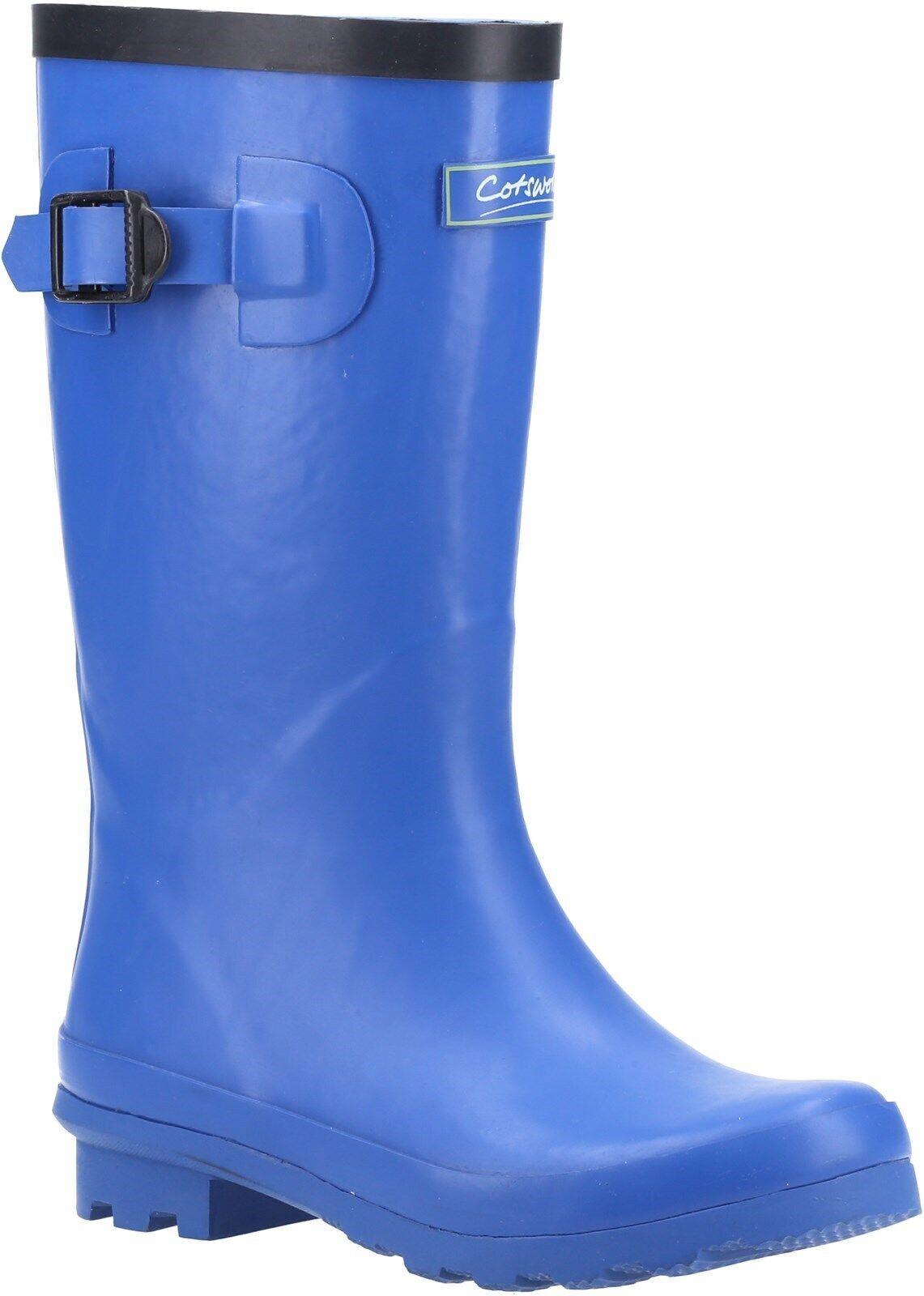 Cotswold Fairweather Junior kid's blue rubber waterproof wellington boot