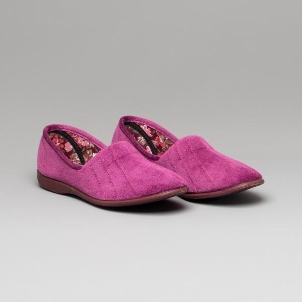 GBS Audrey blueberry velour women's classic slip-on slipper