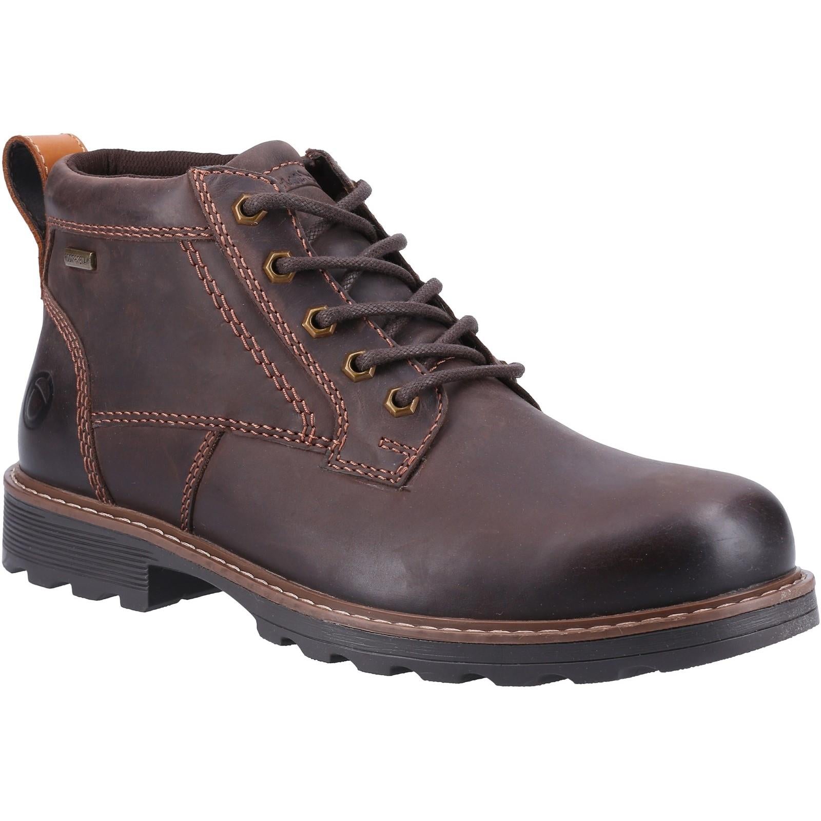 Cotswold Falfield brown leather waterproof lace up boots