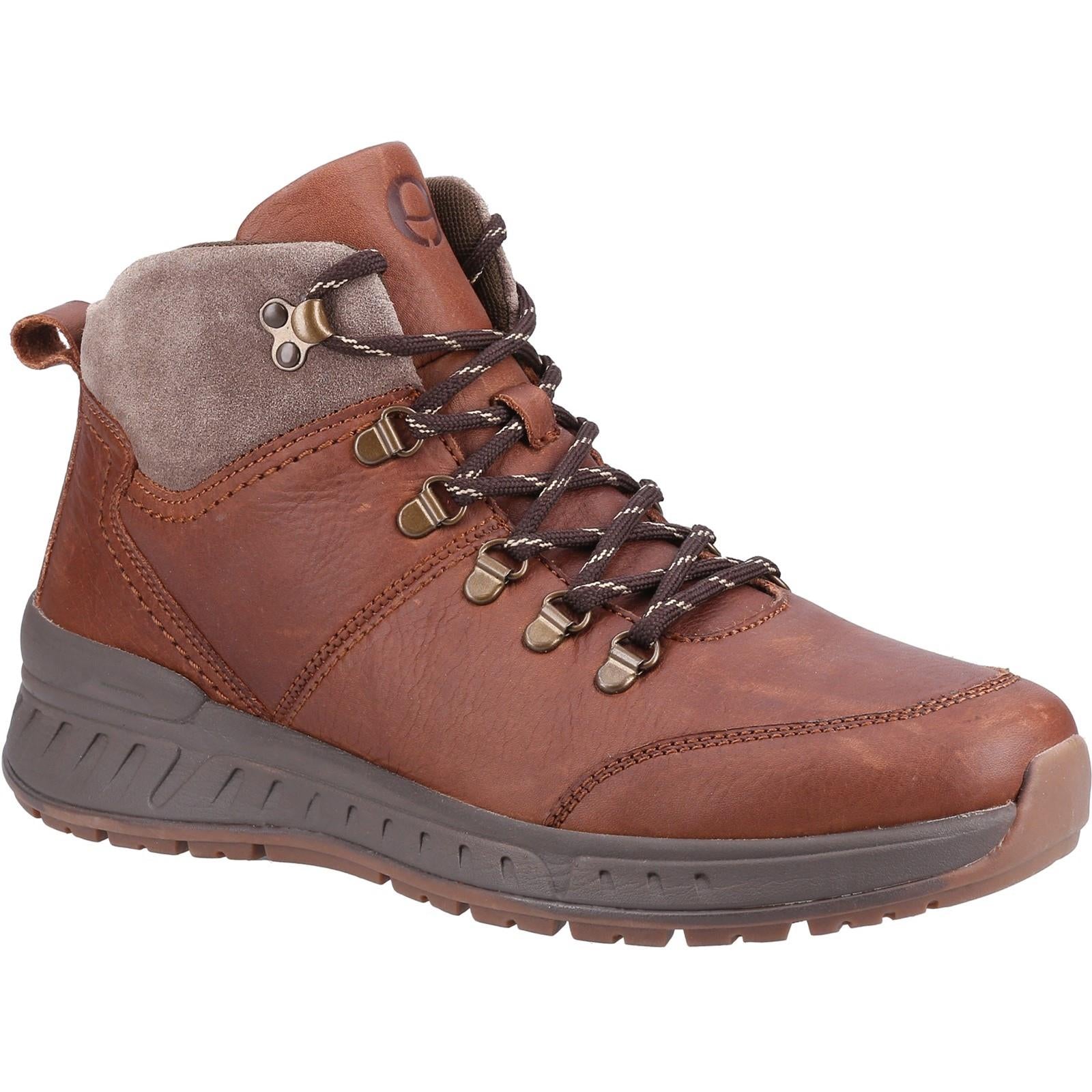 Cotswold Avening dark tan leather waterproof lace up walking hiking boots