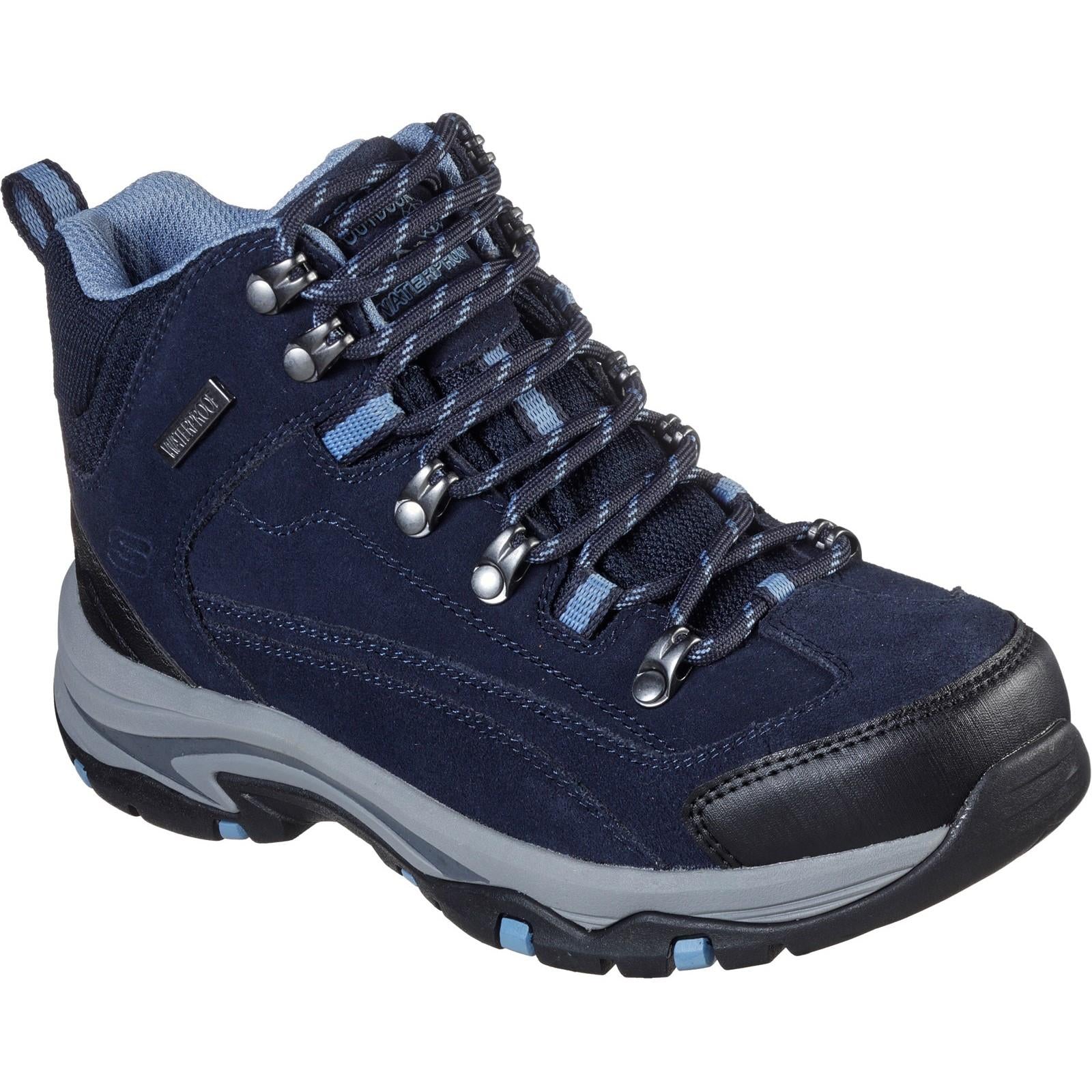 Skechers Trego Alpine Trail navy waterproof hiking woman's boots #167004