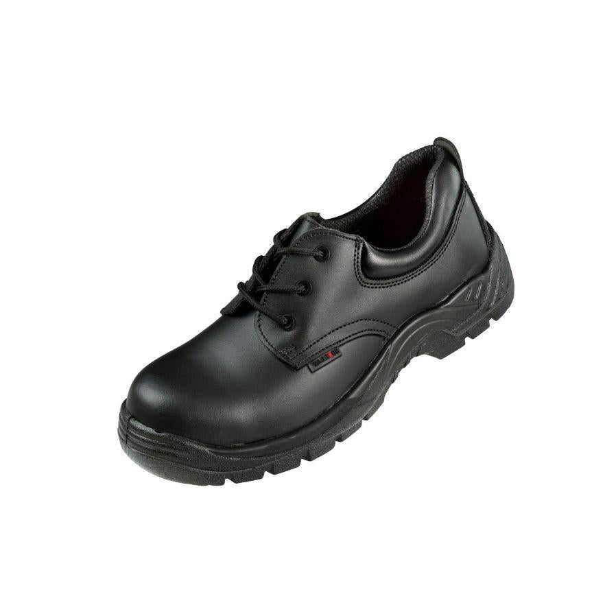 Warrior S1P black leather composite toe-cap/midsole safety work shoe